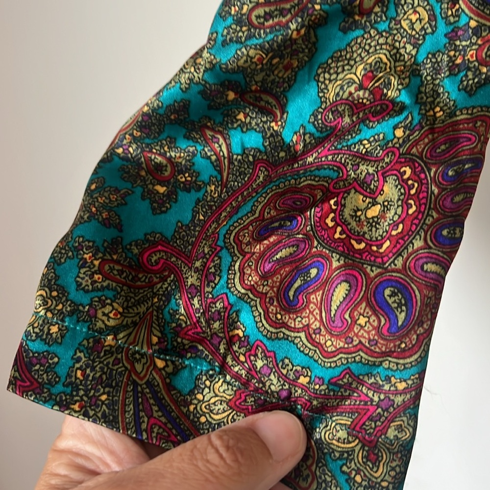 Victorias Secret 90s Gold Label Paisley Print Robe Sz Small ♠️ - Picture 3 of 6